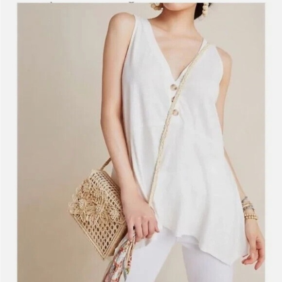Anthropologie Tops - Maeve by Anthropologie Tank Top Ivory Size XS